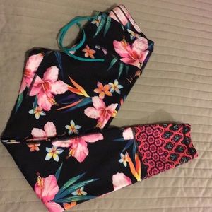 Floral workout pants